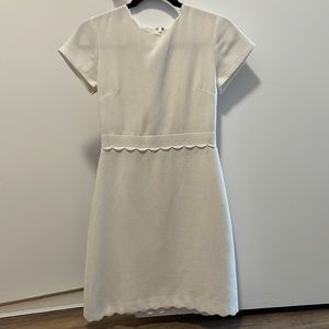 Club Monaco 00 white scallop dress